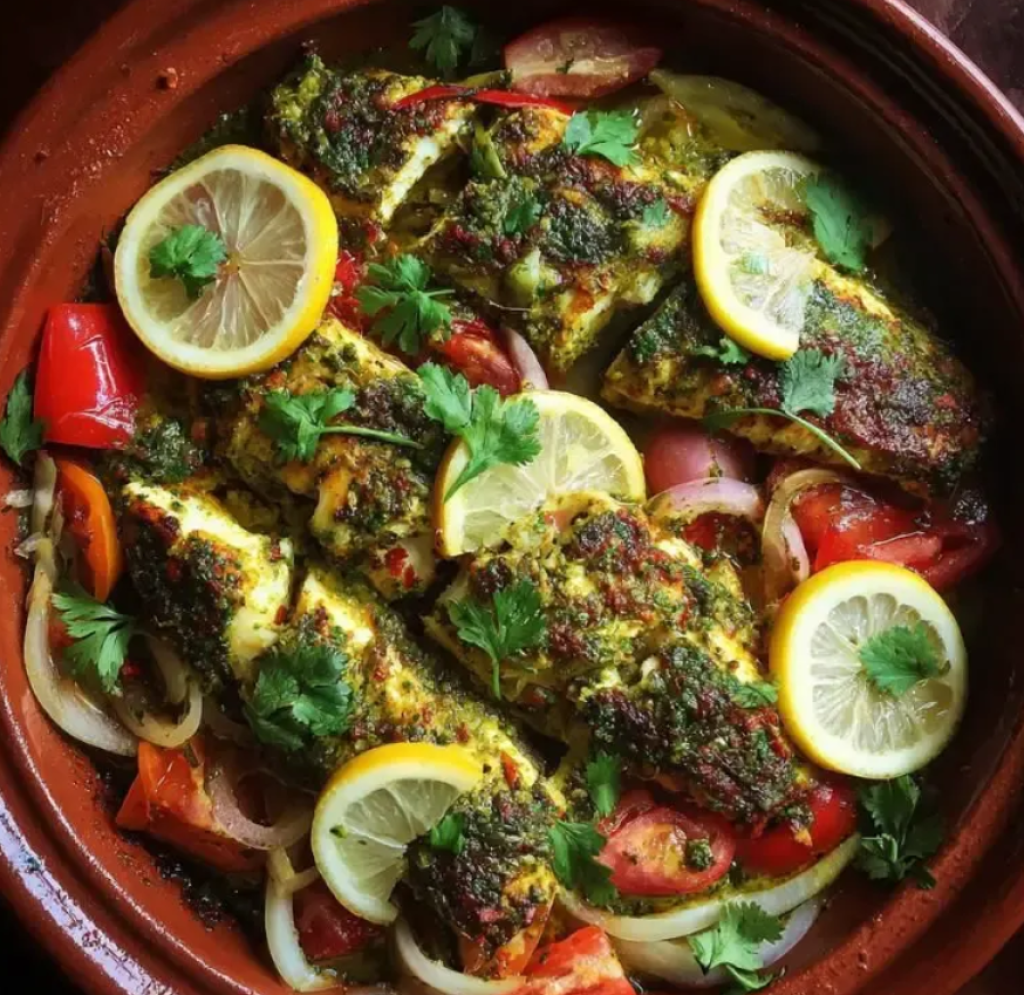 السمك بالشرمولة